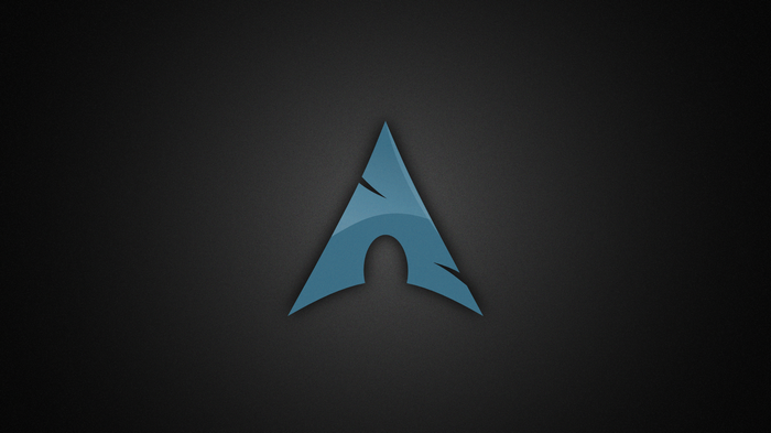Arch Linux logo on a dark textured background
