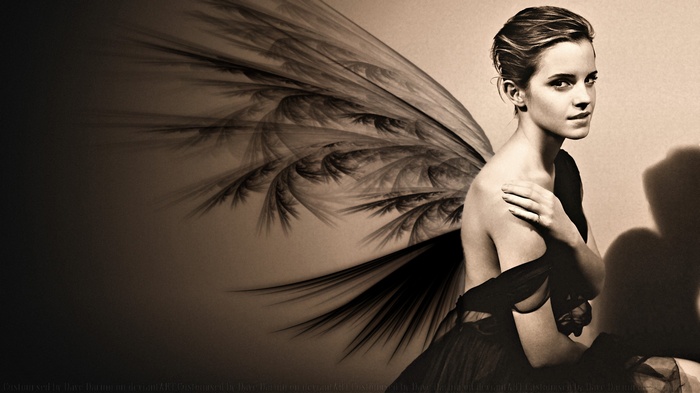 Emma Watson with Sepia Wings