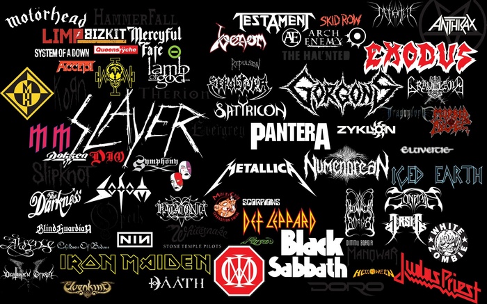 Collage of Metal Band Logos