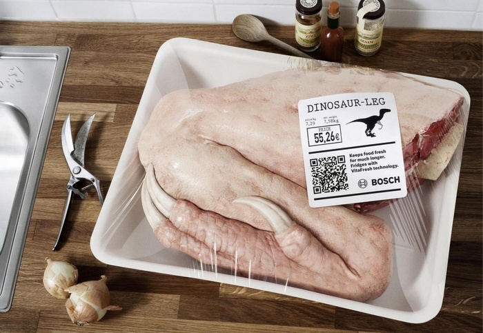 Dinosaur leg packaged for sale with Bosch technology