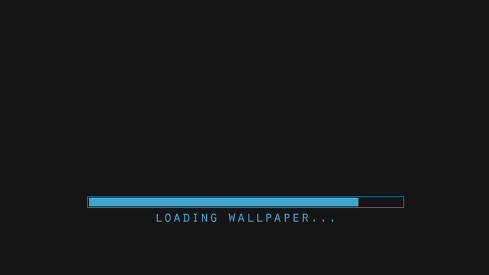Minimalist loading screen with progress bar
