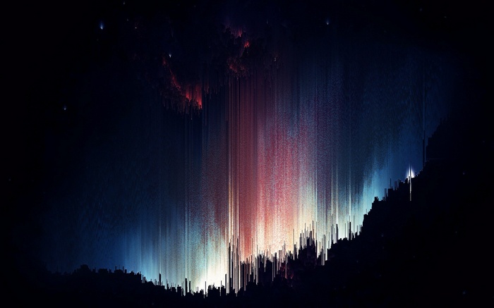 pixel sorting, glitch art, aurorae