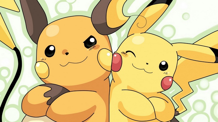 Pikachu and Raichu from Pokémon