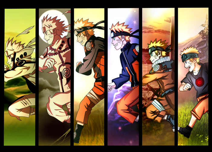 Naruto Uzumaki's Evolution Across Panels