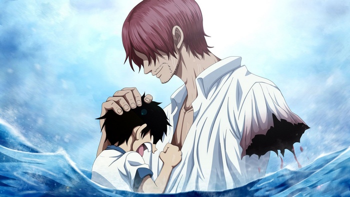 Shanks and Luffy in One Piece