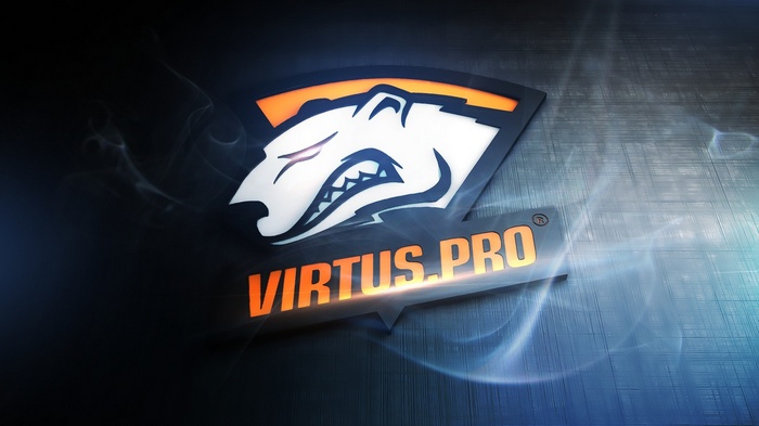 Virtus.pro logo with a bear head and text