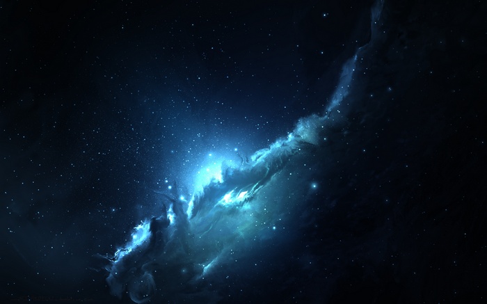 Space art with nebula and stars by Starkiteckt