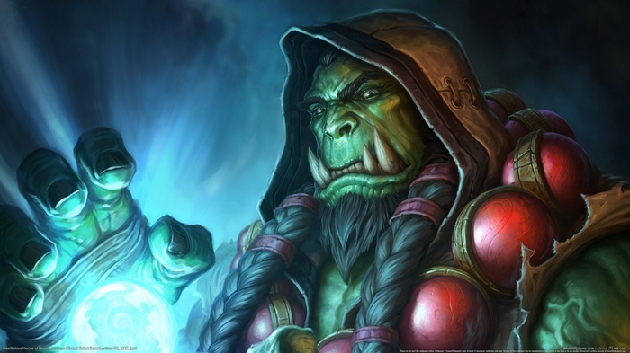 Thrall casting a spell in Hearthstone: Heroes of Warcraft