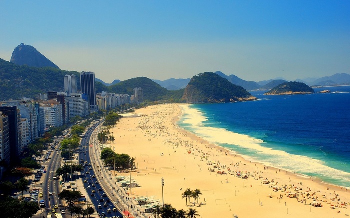 Copacabana Beach in Rio de Janeiro, Brazil