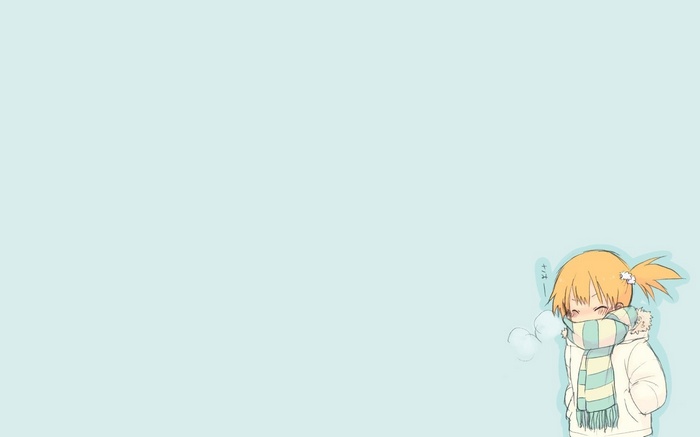 Anime girl with orange hair and scarf