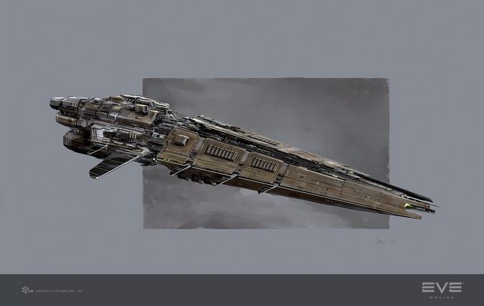 EVE Online spaceship concept art