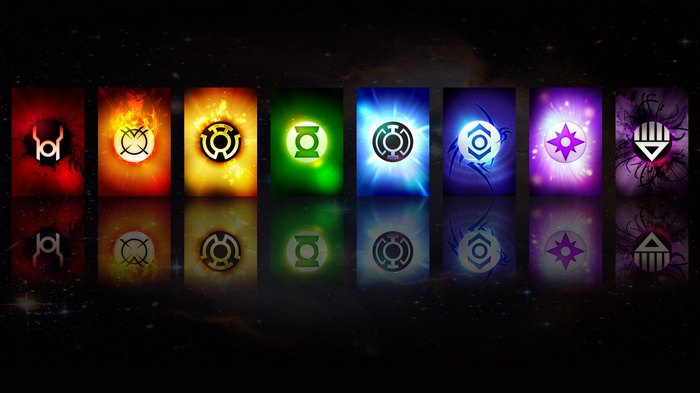 DC Comics Lantern Corps Logos Collage