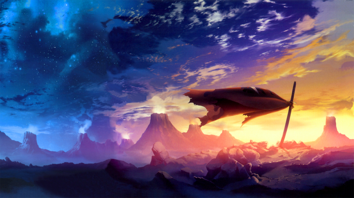 Tengen Toppa Gurren Lagann fantasy art anime landscape
