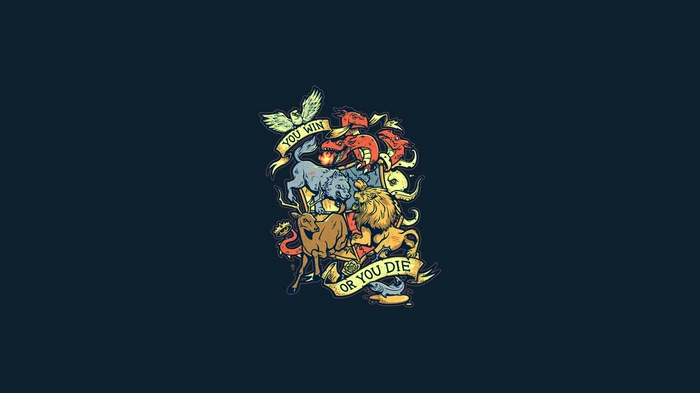 Game of Thrones Animals and Dragons with Text