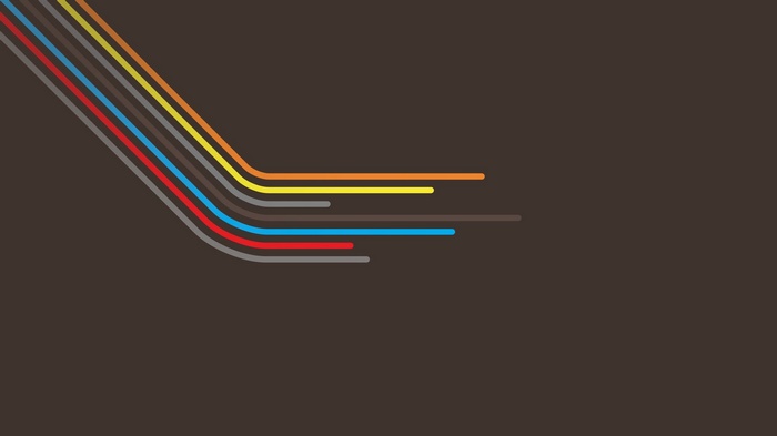 Abstract minimalist lines on a brown background