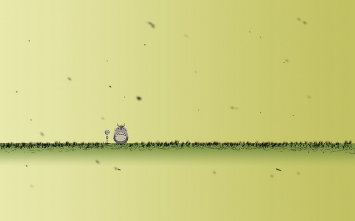 My Neighbor Totoro character on a grassy field