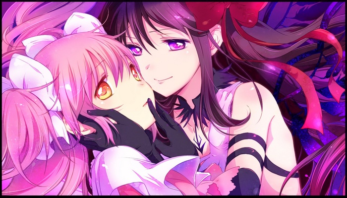 Akemi Homura and Kaname Madoka from Mahou Shoujo Madoka Magica