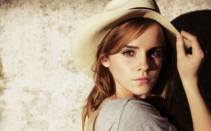 Emma Watson wearing a hat