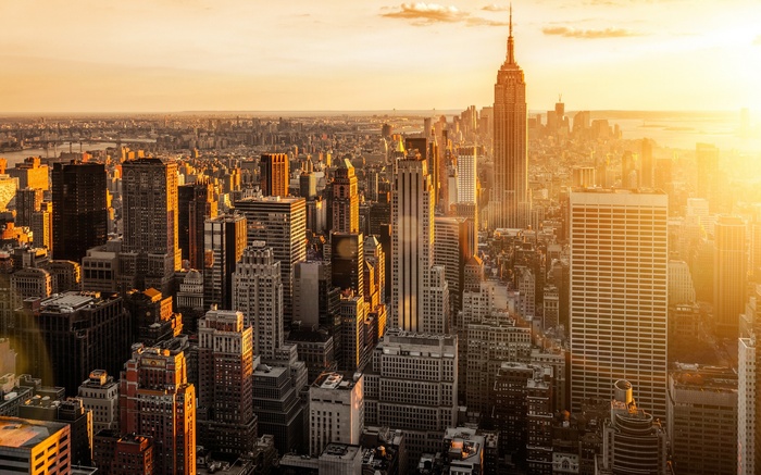 New York City Skyline at Sunset
