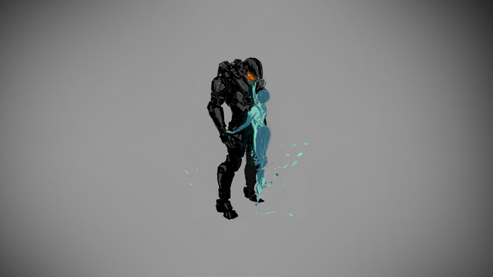 Master Chief and Cortana artwork from Halo