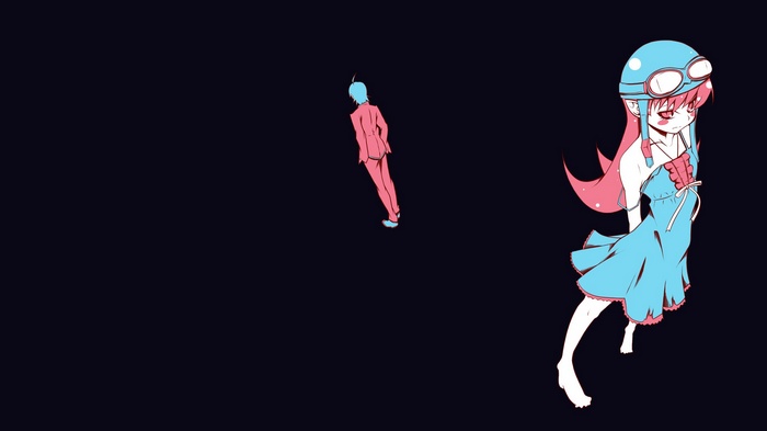 Shinobu and Araragi from Monogatari Series
