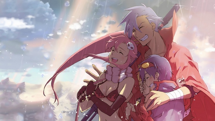 Yoko Littner, Simon, and Kamina from Tengen Toppa Gurren Lagann