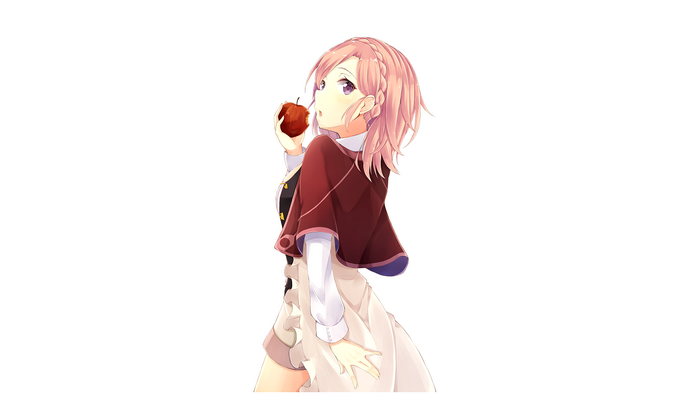 Amira from Shingeki no Bahamut holding an apple