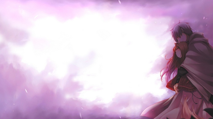 Spice and Wolf: Holo and Lawrence embrace
