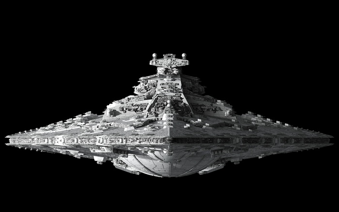 Star Destroyer spaceship CGI render