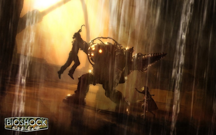 Big Daddy and Little Sister in BioShock