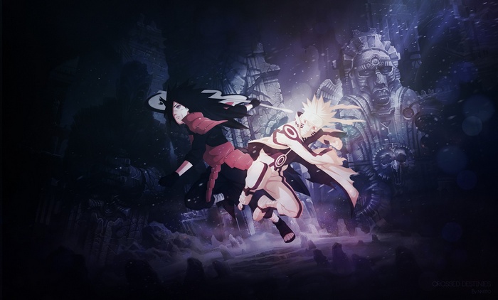 Naruto Shippuuden: Naruto and Madara in battle