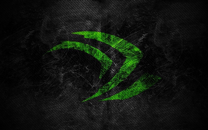 Nvidia logo on a dark textured background