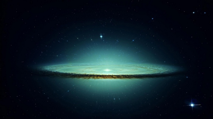The Sombrero Galaxy in Deep Space