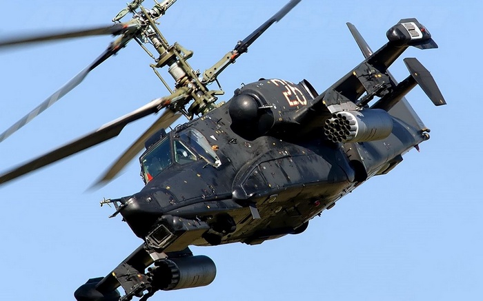 Kamov Ka-50 attack helicopter in flight
