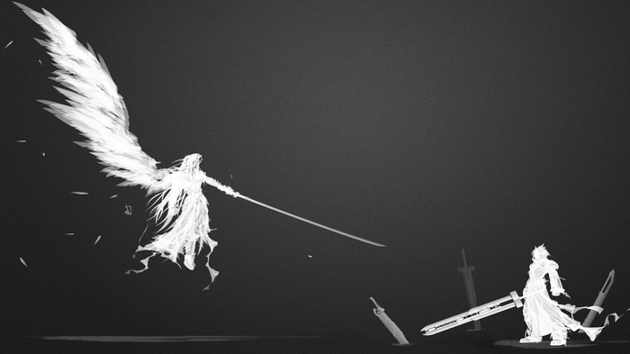 Sephiroth and Cloud Strife from Final Fantasy VII