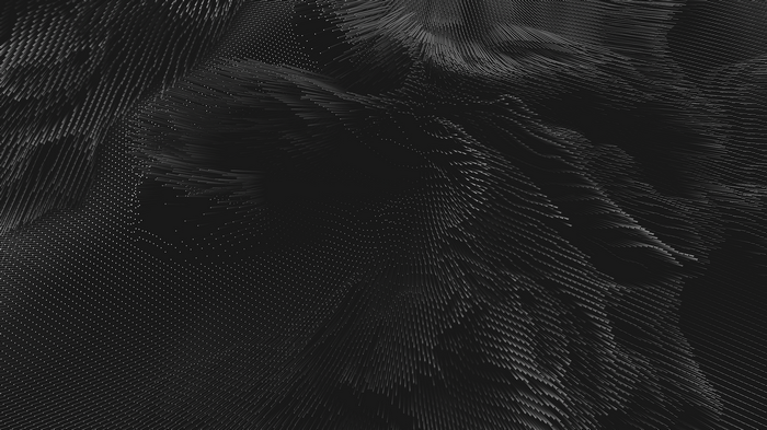 Monochrome abstract pattern of lines and dots