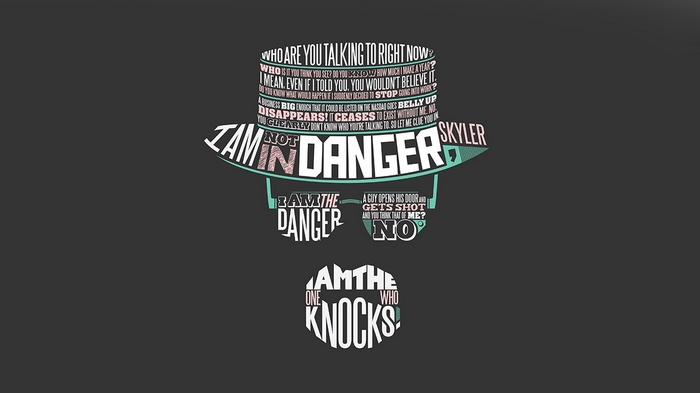 Heisenberg Breaking Bad Typography Portrait