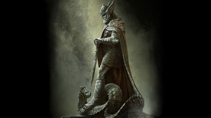 Talos statue from The Elder Scrolls V: Skyrim
