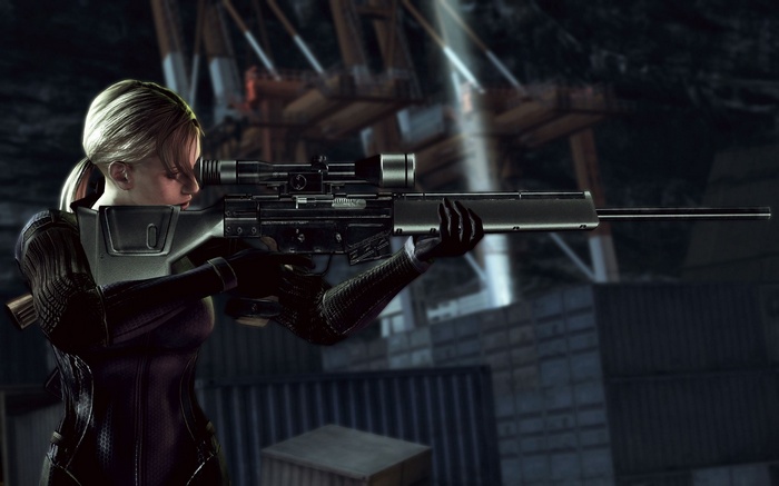 Jill Valentine with Heckler and Koch PSG1 sniper rifle