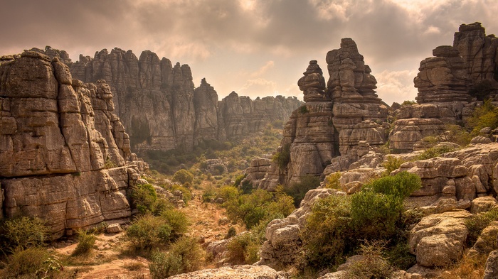 El Torcal de Antequera landscape in Andalusia, Spain