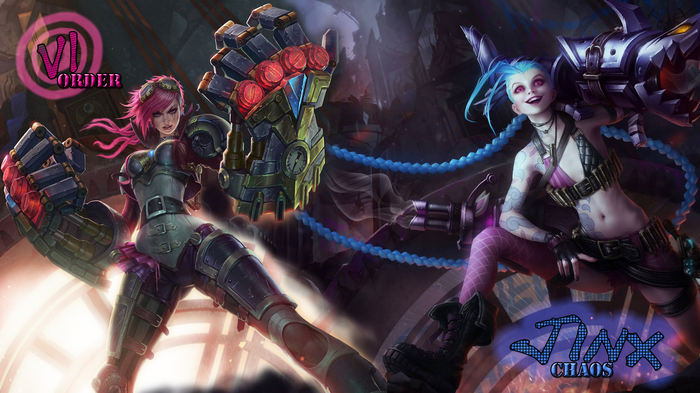 Vi and Jinx from League of Legends