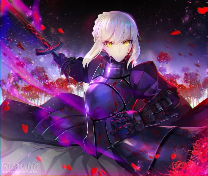 Saber Alter from Fate/stay night with sword