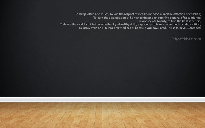 Ralph Waldo Emerson quote on a dark background
