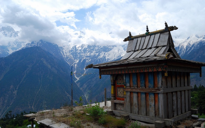 Traditional Tibetan temple in the Himalayas