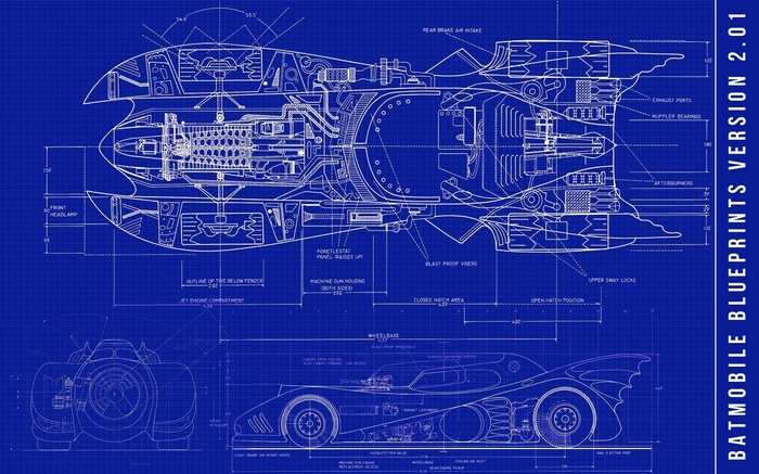 Batmobile Blueprint Collection