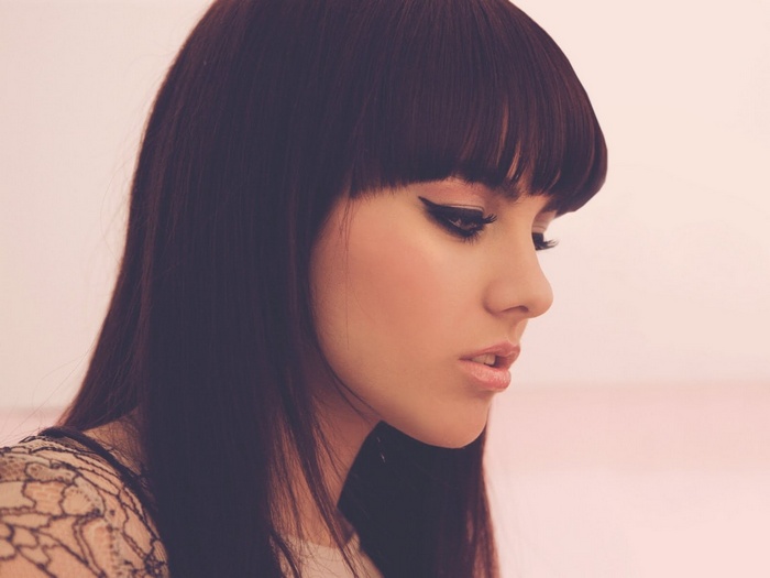 Ewa Farna profile portrait with bangs