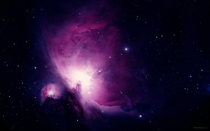 Orion Nebula in deep space with stars