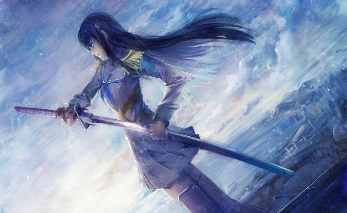 Kiryuin Satsuki with Bakuzan in the Sky