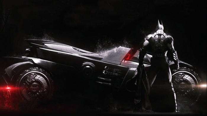 Batman and Batmobile from Batman: Arkham Knight