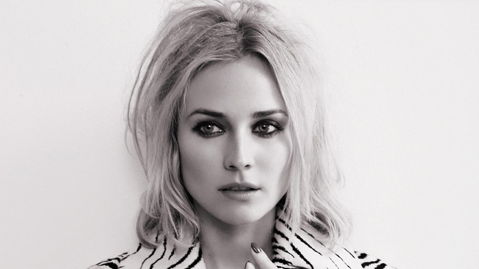 Diane Kruger in monochrome portrait